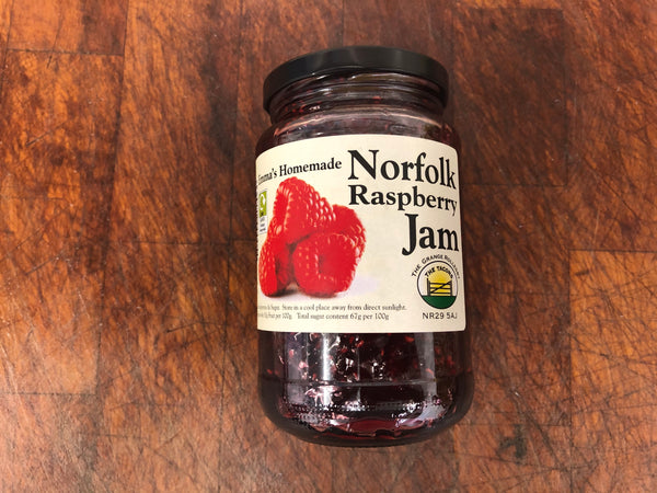 Emma's raspberry homemade jam from The Grange Farm, Rollesby, Norfolk