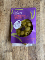 Olives made by the Greek Olive Co, Martlesham, Woodbridge